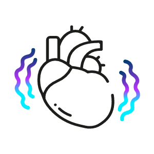 cuore con battito cardiaco irregolare