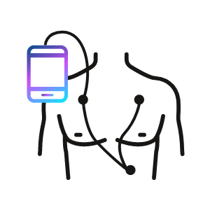 icona che rappresenta il monitor Holter, ovvero un monitor ECG portatile